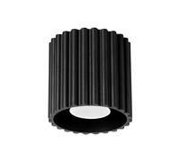 SOLLUX lighting Lámpara de techo plafón - foco de techo aluminio - 1 llama - bombilla LED - Aura Negra