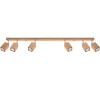 SOLLUX lighting Plafón Madera Color Roble Diseño Cúbico Minimalista Moderno para Dormitorio Salón Estilo Escandinavo GU10 A++-E 120/5/20 cm 6x Foco Keke 6120/5/20 cm 6x Foco Keke 6