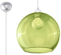 Sollux Lighting Lámpara de techo verde acero, vidrio alt. 120 cm