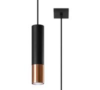Sollux Lighting Loopez lámpara colgante 1x40 W negro-cobre SL.0946
