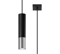 Sollux Lighting Loopez lámpara colgante 1x40 W negro-cromo SL.0940