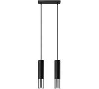 Sollux Lighting Loopez lámpara colgante 2x40 W negro-cromo SL.0941