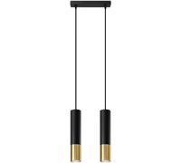 Sollux Lighting Loopez lámpara colgante 2x40 W negro-oro SL.0953