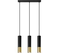 Sollux Lighting Loopez lámpara colgante 3x40 W negro-oro SL.0954