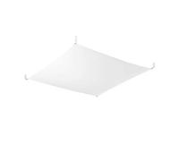 SOLLUX lighting Luna 2 Lámpara de Techo Diseño Moderno Minimalista para Salón Dormitorio Funciona con Bombillas G13 4 x 9 W Incluido en SetFabricado en Tela Blanca 105x105x15cm
