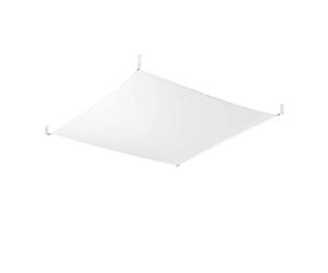 SOLLUX lighting Luna 2 Lámpara de Techo Diseño Moderno Minimalista para Salón Dormitorio Funciona con Bombillas G13 4 x 9 W Incluido en SetFabricado en Tela Blanca 105x105x15cm