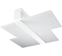 SOLLUX Steel Lighting Bombilla LED Diseño Pantalla Minimalista Fácil Instalación Plafón Massimo Blanco