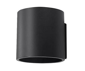SOLLUX lighting Or ownlight Lámpara De Pared | Diseño Moderno Con Forma Cilíndrica | Fabricado En Aluminio Con 1 Bombilla G9 Reemplazable | Negro, 10 x 12 x 10 cm