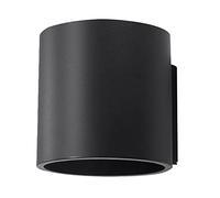 SOLLUX lighting Or ownlight Lámpara De Pared | Diseño Moderno Con Forma Cilíndrica | Fabricado En Aluminio Con 1 Bombilla G9 Reemplazable | Negro, 10 x 12 x 10 cm