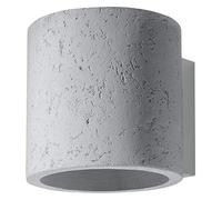SOLLUX lighting Orbis Downlight Lámpara De Pared | Diseño Moderno, Estilo Industrial, Forma Cilíndrica, Hecho De Hormigón, 1 x Bombilla G9 Reemplazable | Gris, 10 x 12 x 10 cm