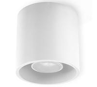 SOLLUX lighting Or ownlight Lámpara De Techo | Diseño Moderno Con Pantalla Cilíndrica | Fabricado En Aluminio Con 1 Bombilla GU10 Reemplazable | Blanco, 10 x 10 x 10 cm