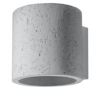 SOLLUX lighting Orbis Downlight Lámpara De Pared | Diseño Moderno, Estilo Industrial, Forma Cilíndrica, Hecho De Hormigón, 1 x Bombilla G9 Reemplazable | Gris, 10 x 12 x 10 cm