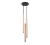 SOLLUX lighting PASTELO 3P Lámpara colgante de madera de 3 bombillas mesa de comedor colgante - Casquillo G9 - Bombilla no incluida - lámparas colgantes & lámparas colgantes - 19,5x19,5x115cm