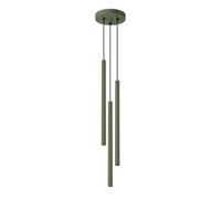 SOLLUX lighting PASTELO Lámpara Colgante Moderna - Luminaria Versátil - G9, max 8W LED, ~230V, 50Hz, IP20 - Bombilla No Incluida - 3x Fuente de Luz - 19,5x19,5x104cm, Verde Oliva
