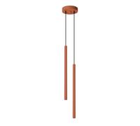 SOLLUX lighting PASTELO Lámpara Colgante Moderna - Luminaria Versátil - G9, max 8W LED, ~230V, 50Hz, IP20 - Bombilla no incluida - 2x Fuente de luz - 15x15x114cm, Rojo Ocre