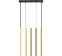 Lámpara colgante Pastelo 5l en oro pulido