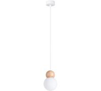 Sollux Lighting Pekka lámpara colgante 1x8 W blanco-madera SL.1390