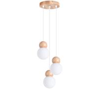 Sollux Lighting Pekka lámpara colgante 3x8 W blanco-madera SL.1391