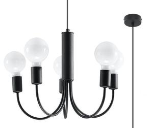 Sollux Lighting Piccolo lámpara colgante 5x60 W negro SL.0855
