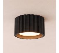 SOLLUX LIGHTING Plafón Aura 1, negro, 1 luz, Ø 10 cm, GX53