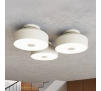SOLLUX LIGHTING Plafón CLARO, beige, Ø 30 cm, metal, 4 x E27