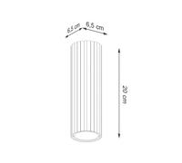 SOLLUX LIGHTING Plafón de carbono, color dorado, altura 20 cm, aluminio