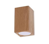 SOLLUX lighting Plafón Madera Color Roble Diseño Cúbico Minimalista Moderno para Dormitorio Salón Estilo Escandinavo GU10 A++-E 6/6/10 cm 1x Fuente de Luz Keke 106/6/10 cm 1x Fuente de Luz Keke 10