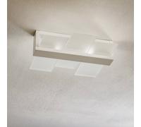 SOLLUX LIGHTING Plafón Shifted 2, cristal, blanco