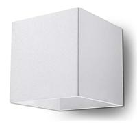 Aplique de pared cuadrado blanco Quad 1