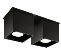 Sollux Lighting Quad 2 lámpara de techo 2x40 W negro SL.0063