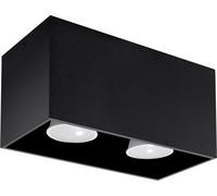 Sollux Lighting Quad Maxi lámpara de techo 2x40 W negro SL.0381