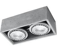 Sollux Lighting Quatro lámpara de techo 2x40 W gris SL.0884