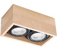 Lámpara de techo Quatro 2 de madera natural