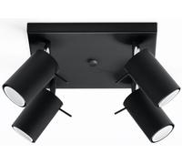 Sollux Lighting Ring lámpara de techo 4x40 W negro SL.0094