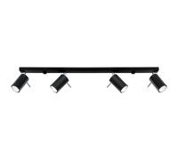 Sollux Lighting Ring lámpara de techo 4x40 W negro SL.0332