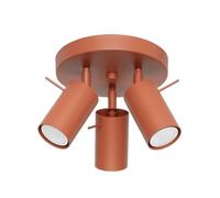 Plafón Ring 3 focos orientables Rojo Ocre