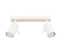 SOLLUX lighting RING Lámpara de techo moderna - Luminaria versátil - GU10, 10W LED, ~230V, 50Hz, IP20 - Bombilla no incluida - 2x Fuente de luz - 6x30x17cm, Beige
