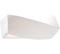 SOLLUX lighting Sigma Mini Lámpara De Pared De Cerámica | Diseño Moderno Altamente Versátil | Bombilla Reemplazable E27, 1 x 60 W | Blanco, 35 x 16 x 12 cm