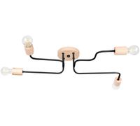 Sollux Lighting Timbo lámpara de techo 4x15 W negro-madera SL.1669