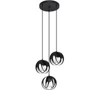 Sollux Lighting Tulos lámpara colgante 3x60 W negro SL.1088