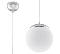 Sollux Lighting Ugo lámpara colgante 1x60 W blanco-cromo SL.0263