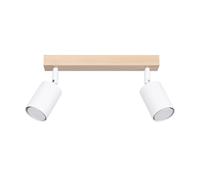 Sollux Lighting Verdo lámpara de techo 2x10 W blanco-madera SL.1286