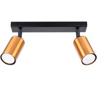 Sollux Lighting Winx lámpara de techo 2x10 W negro-cobre SL.1375