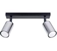 Sollux Lighting Winx lámpara de techo 2x10 W negro-cromo SL.1367