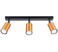 Sollux Lighting Winx lámpara de techo 3x10 W negro-cobre SL.1376