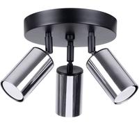 Sollux Lighting Winx lámpara de techo 3x10 W negro-cromo SL.1369