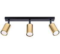 Sollux Lighting Winx lámpara de techo 3x10 W negro-oro SL.1384