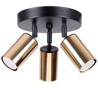 Sollux Lighting Winx lámpara de techo 3x10 W negro-oro SL.1385