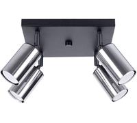 Sollux Lighting Winx lámpara de techo 4x10 W negro-cromo SL.1370
