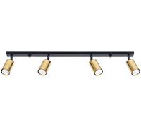 Sollux Lighting Winx lámpara de techo 4x10 W negro-oro SL.1387